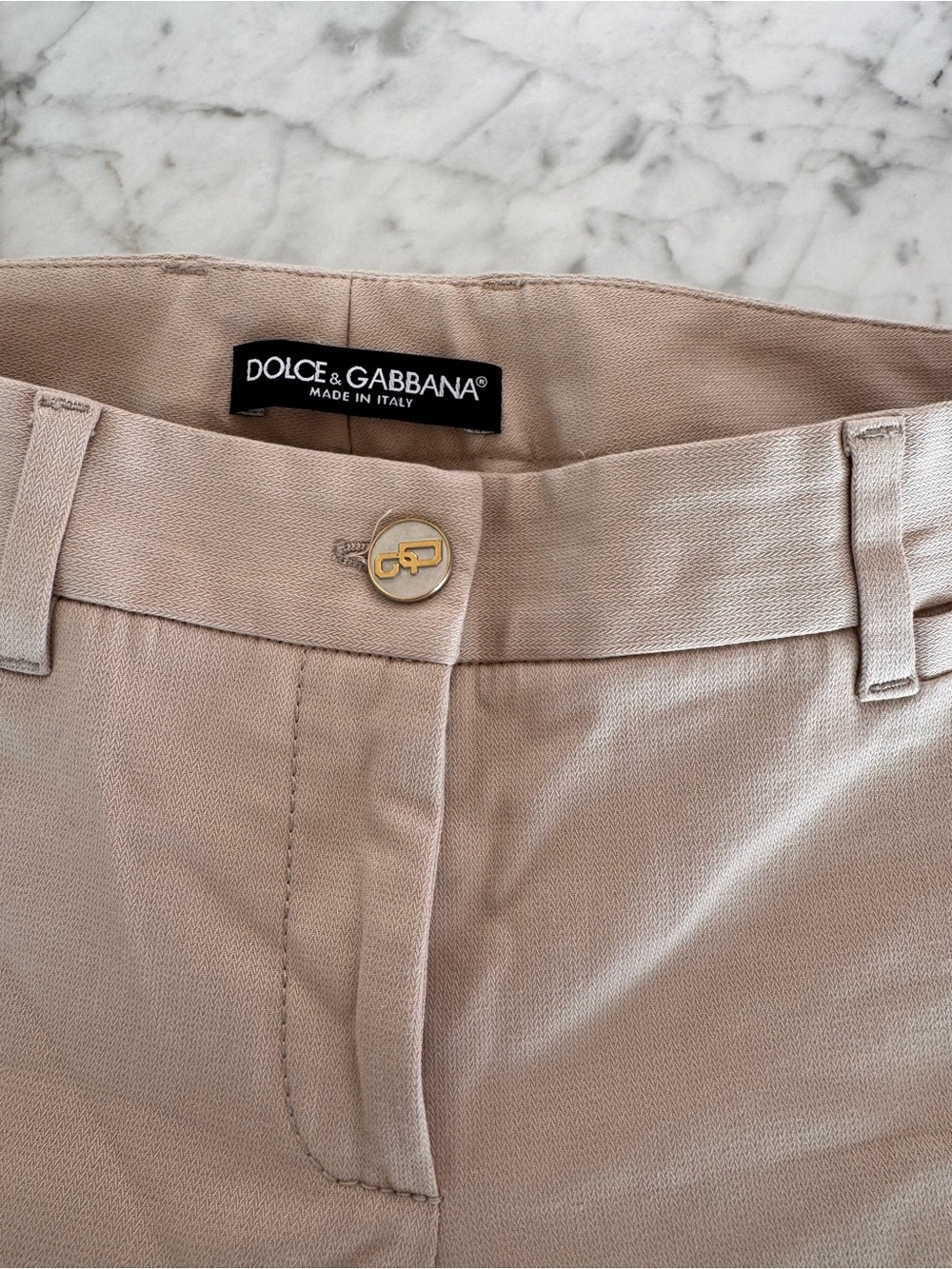 🎈Dolce & Gabbana Beige Straight Leg Trousers